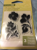 Set of 3 clear mini stamps