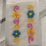 Floral Design Vintage Iron-On Embroidery