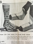 Hand Knits by Beehive Vintage pattern book circa 1940 Socks for men, women and children