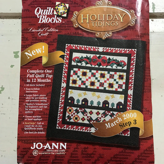 Holiday Tidings Quilt Blocks kit March 2000 by Jo-Ann fabrics