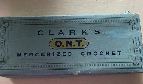Clark's O.N.T Mercerized Crochet Box and thread, Vintage Thread