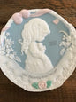 Precious Moments Easter, Vintage Collectible 1996 mini plate "Wait Patiently Upon the Lord"