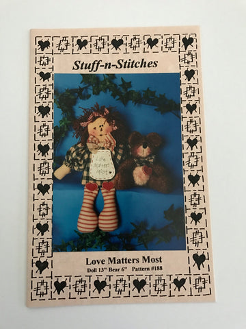 Stuff-n-stitches Love Matters Most pattern for doll and bear