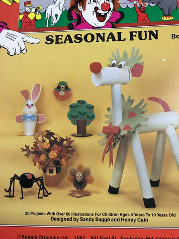 Vintage Home Crafts for Kids Seasonal fun Book 503 Kappie Originals, 20 projects