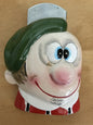 Big Eyed Guy, Porcelain Mail Holder, Vintage Collectible