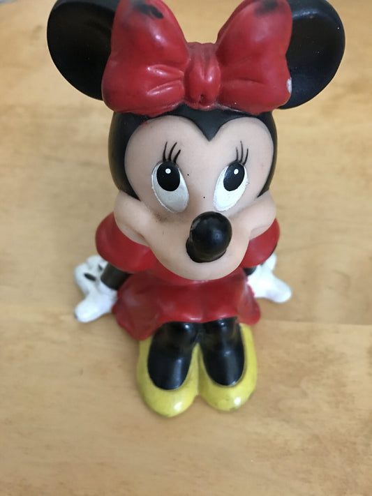 Disney, Minnie Mouse, made in China, 4 inch, vintage collectible, squeak toy