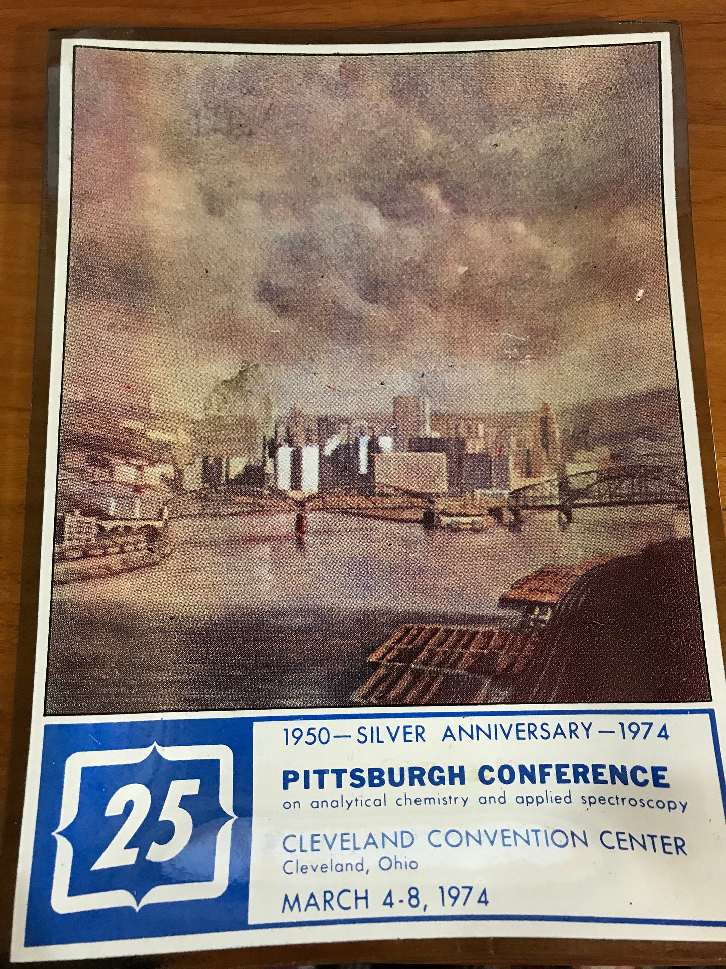 Pittsburgh Conference on Analytical Chemistry and Applied Spectroscopy, Silver Anniversary 1950-1974, Vintage Collectible Glass Dish