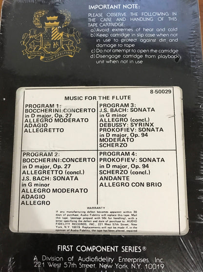 Music for the Flute, sealed 1st Component Series Music, Eight Track Cartridge, Vintage Collectible*
