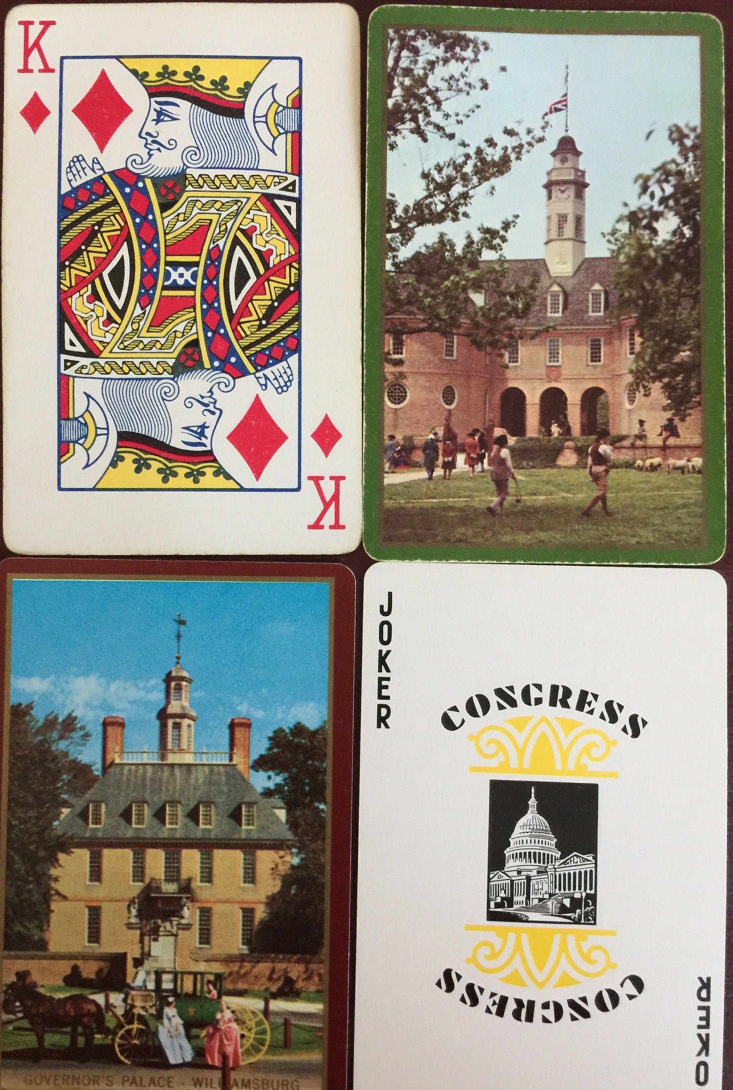 Williamsburg Double Deck Playing Cards Congress