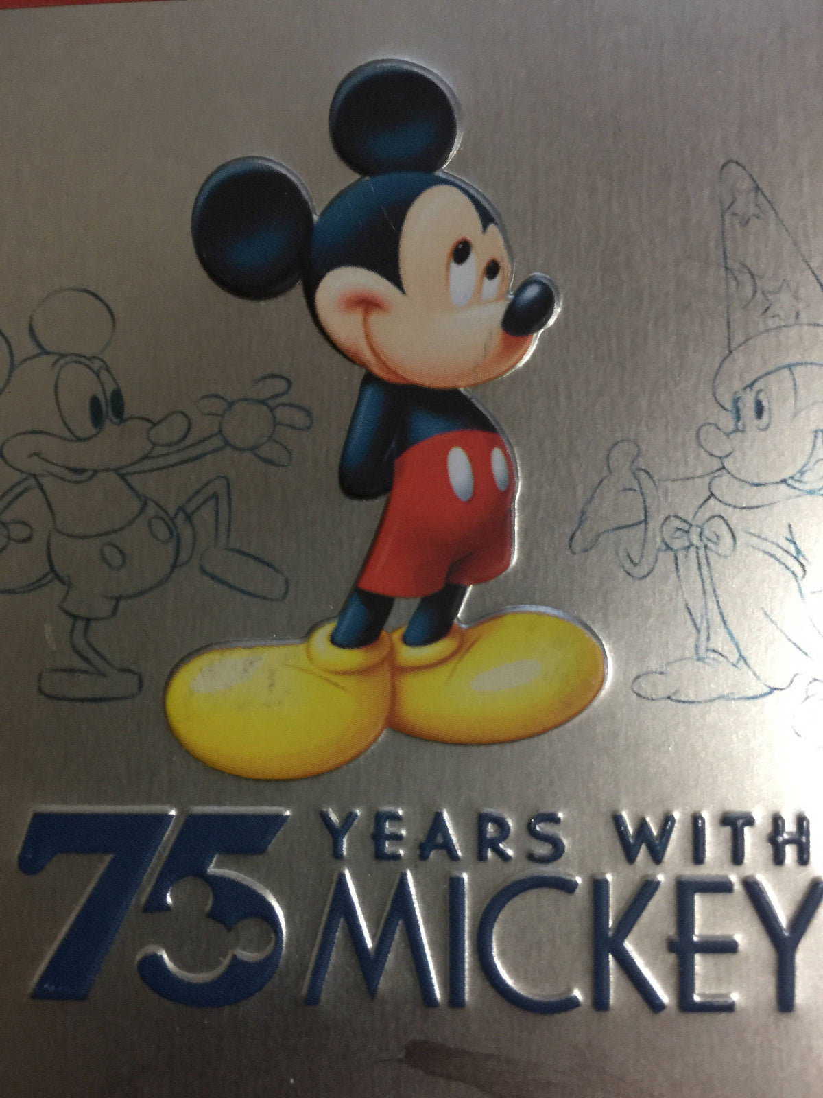 Vintage 75 Years with Mickey Small Tin 4 by 4 inches
