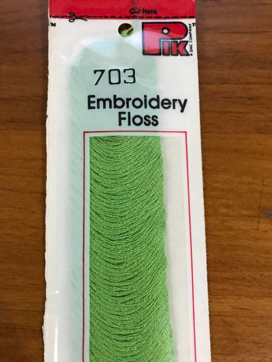 DMC floss, Pik corp, #703, vintage hard to find. embroidery floss
