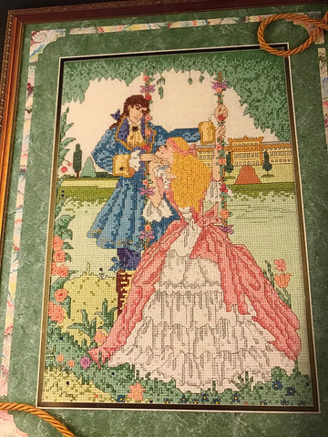 Graph Works International, Age of Romance, The Prince and Princess, Volume 5, vintage counted cross stitch  design leaflet