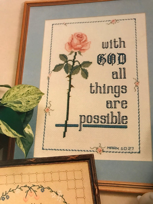 Imaginating  Inspirational Thoughts Vintage counted cross stitch design booklet