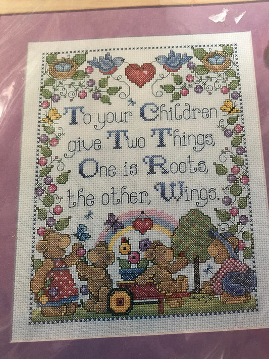 Design Works Crafts Roots & Wings Counted Cross Stitch kit, 8x10 picture kit