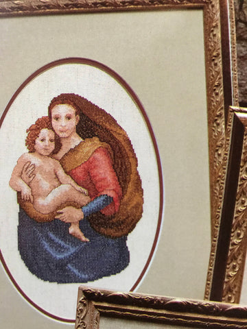 True Colors Counted Cross Stitch Madonnas of the Old Masters Vintage pattern book