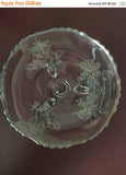 Anniversary, 50th,  Clear Glass and Gold trim Plate Dish Round, Vintage Collectible
