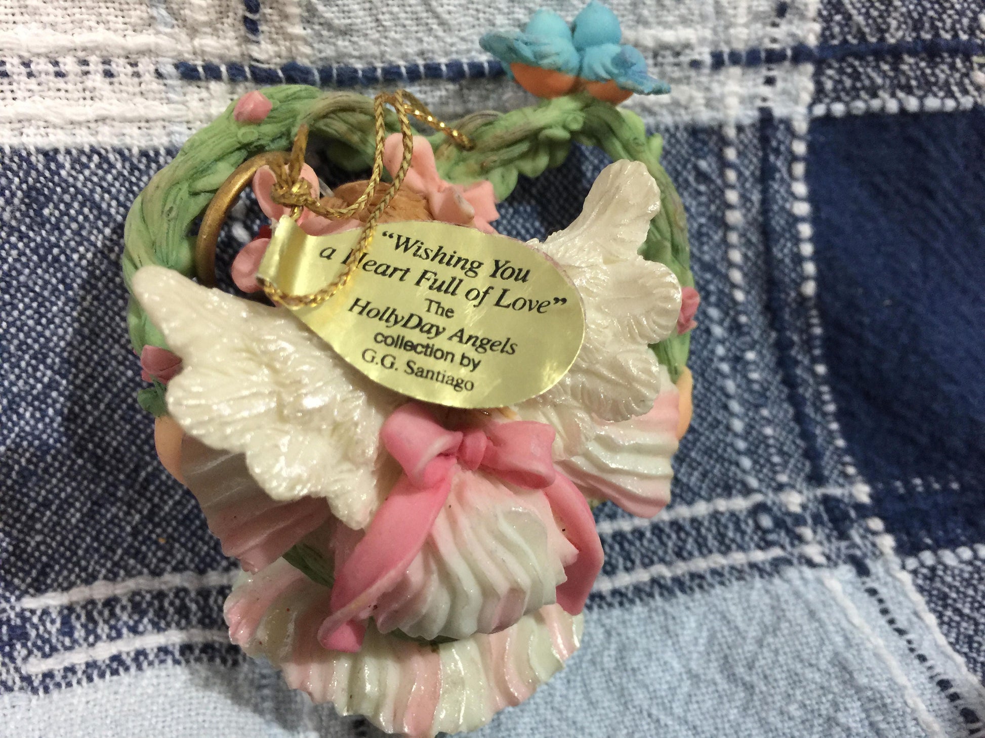 G.G. Santiago Heirloom, Ashton Drake "Wishing you a heart full of love, vintage 1996 ornament*