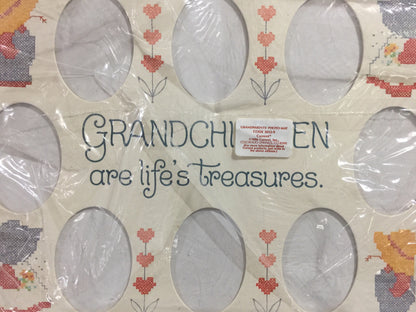 Current Grandparents photo mat, Vintage 1986 hard to find picture frame mat, Grandchildren are life's treasures code 3013-9