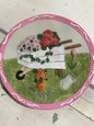 Chadwick Miller mini garden plate, adorable garden scene with wheelbarrow, Vintage 1995 Collectible*