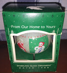 Hallmark, From Our home to yours, Dated 1988, Sparkling Glass Keepsake Ornament, QX2794