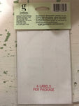 Vintage Needlework Keepsake Labels, Package of 4 Self Adhesive labels