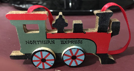 Kurt S. Adler Northern Express Vintage 1989 Wooden Ornament