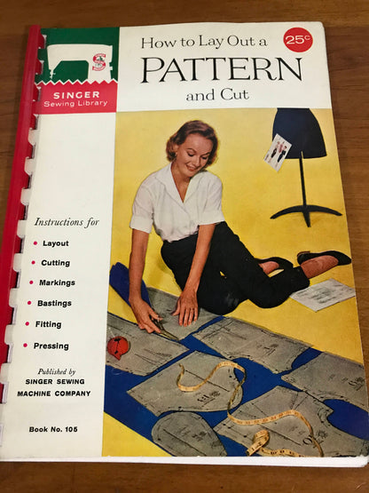 How to Lay Out a Pattern and Cut, Vintage Collectible, Sewing Library mini booklet