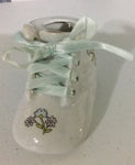 Porcelain Baby Booty, Very Cute, Vintage Collectible Figurine with Real Ribbon Laces