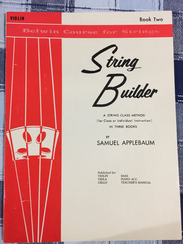 String Builder, Book 2 Orchestra Violin Violin. Composed by Samuel Applebaum. Method/Instruction