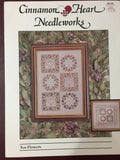 Cinnamon Hearts Needleworks Tea Flowers designed by Christine Rogalski Vintage 1990 Counted Cross Stitch Chart