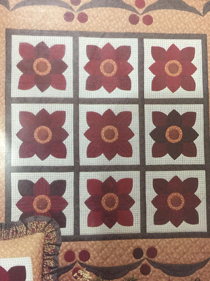 Thimbleberries "Winter Posies" quilt pattern finished size 50" x 50" MG91111