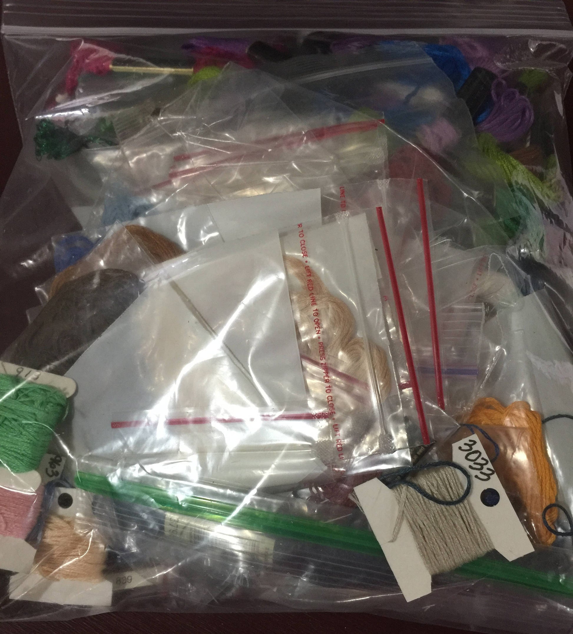 Grab bag full of embroidery floss!