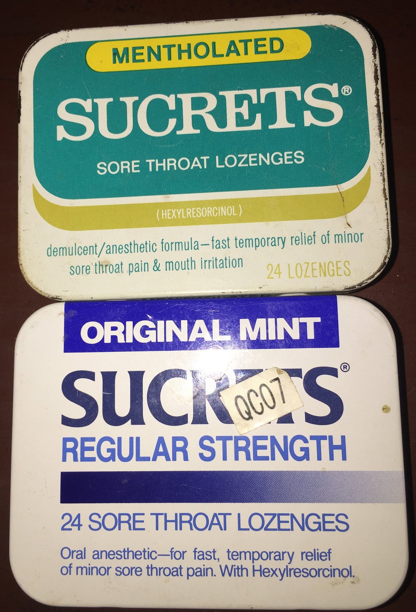 Vintage Collectible pair of Sucretes Tins in nice condition