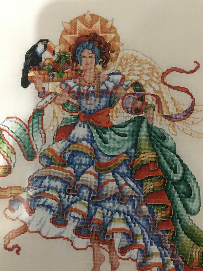 South American Angel Counted Cross Stitch pattern