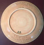 Pennsbury Pottery Noel Angel Vintage 1970 collectible plate First Edition signed by artist A.R. hand painted with plate hanger bracket