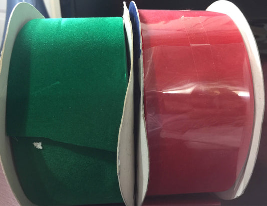 Vintage Vel-Pruf ribbon green & red spools