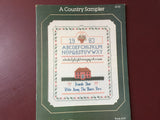 Leslie Rankin Ragsdale, A Country Sampler, # 39, Counted Cross stitch pattern book
