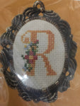 The Creative Circle Initial Brooch, Vintage 198,4 Cross Stitch Kit