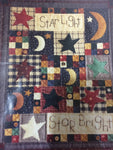 Vintage 1995 Blue Whale Designs Liberty Homestead "Star Light Star Bright quilt pattern finished size 20" x 25"