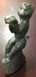 Lead Animal Figure on a pedestal, Vintage Collectible, really nice, 3" tall looks like a dog sitting and begging
