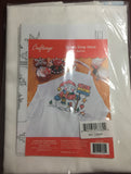 Santa Stop Here Apron Kit Craftways 29 by 32 inch kit includes pre-finished Stamped Apron for cross stitch etc.