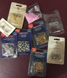 Jewelry making supplies barrel clasps, Eye pins, earring wires, etc. see pictures for further contents.