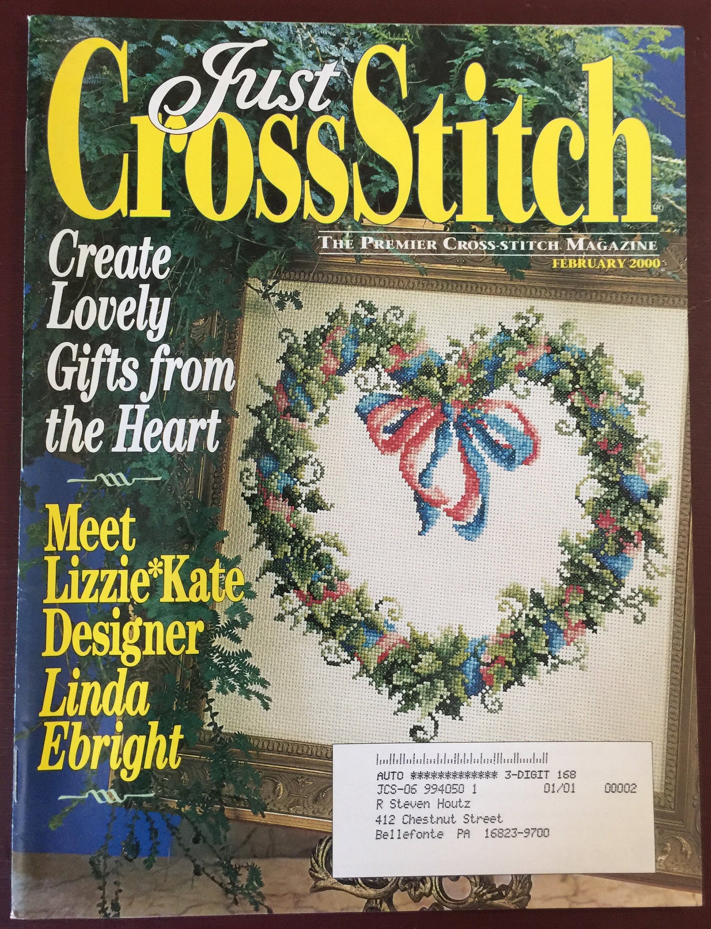 Just Cross Stitch, 2000, February, Create lovely Gifts from the Heart, magazine