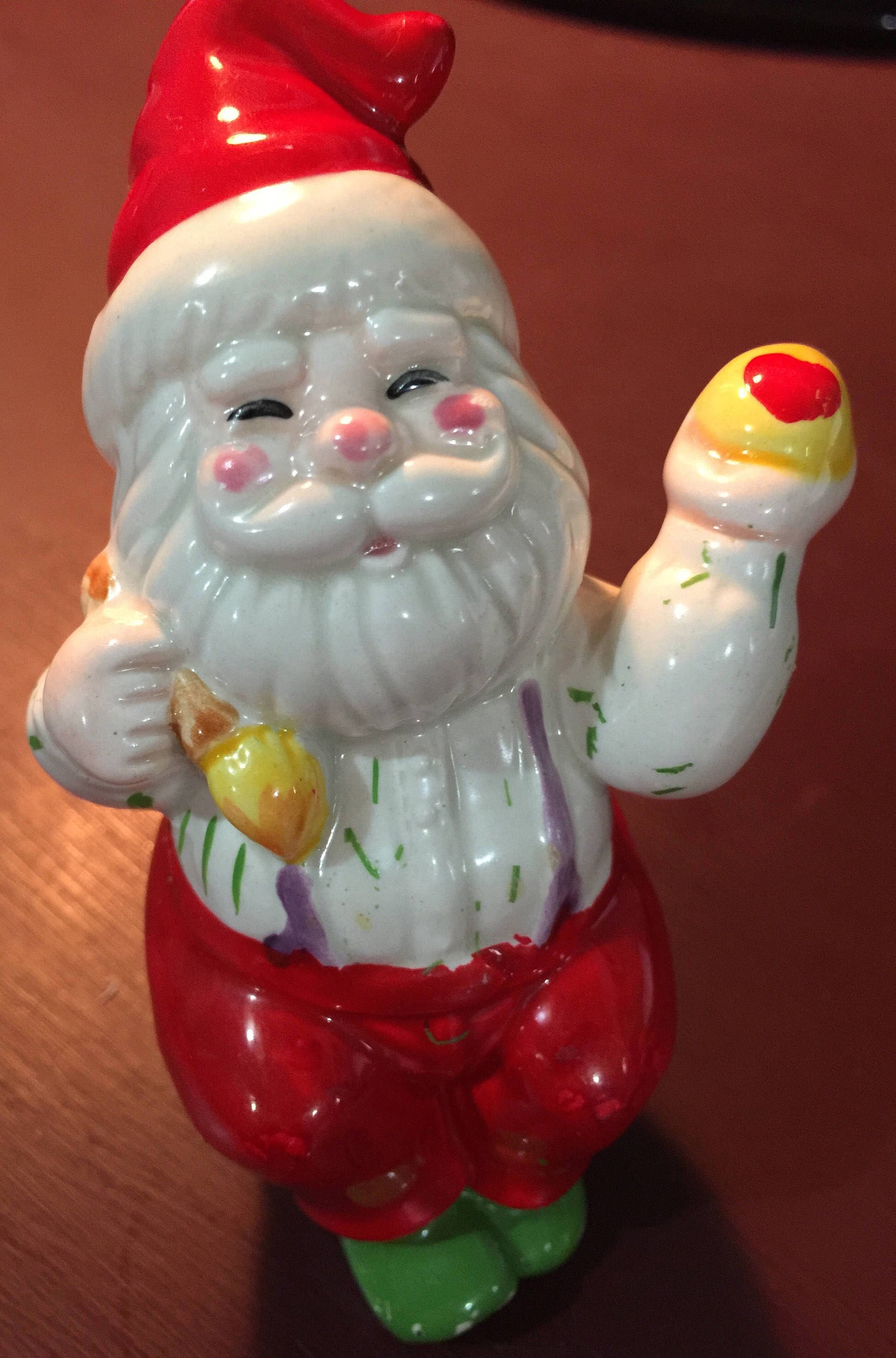 RARE Norcrest painting Santa Vintage figurine