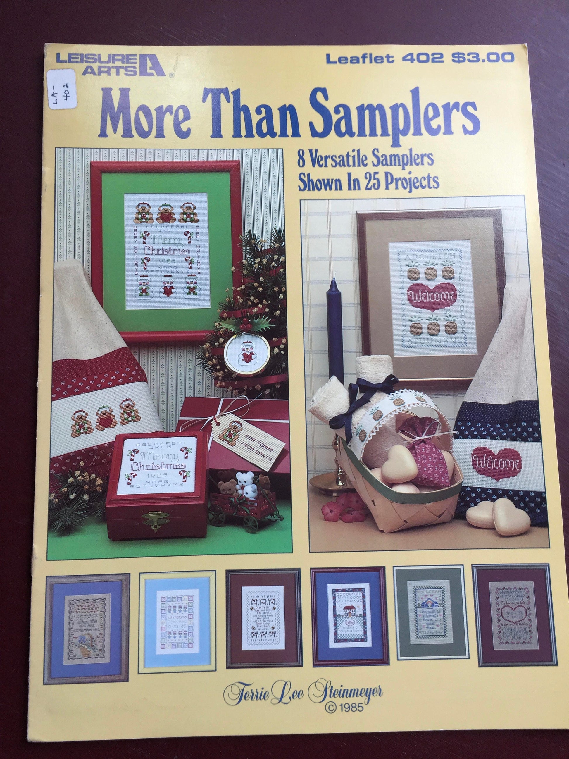 Vintage 1985 Leisure Arts "More than samplers" Leaflet 402