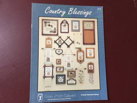Cross Stitch Cupboard Country Blessings By Susan Hearnshaw Gielczyk Vintage 1988 Counted Cross Stitch Pattern