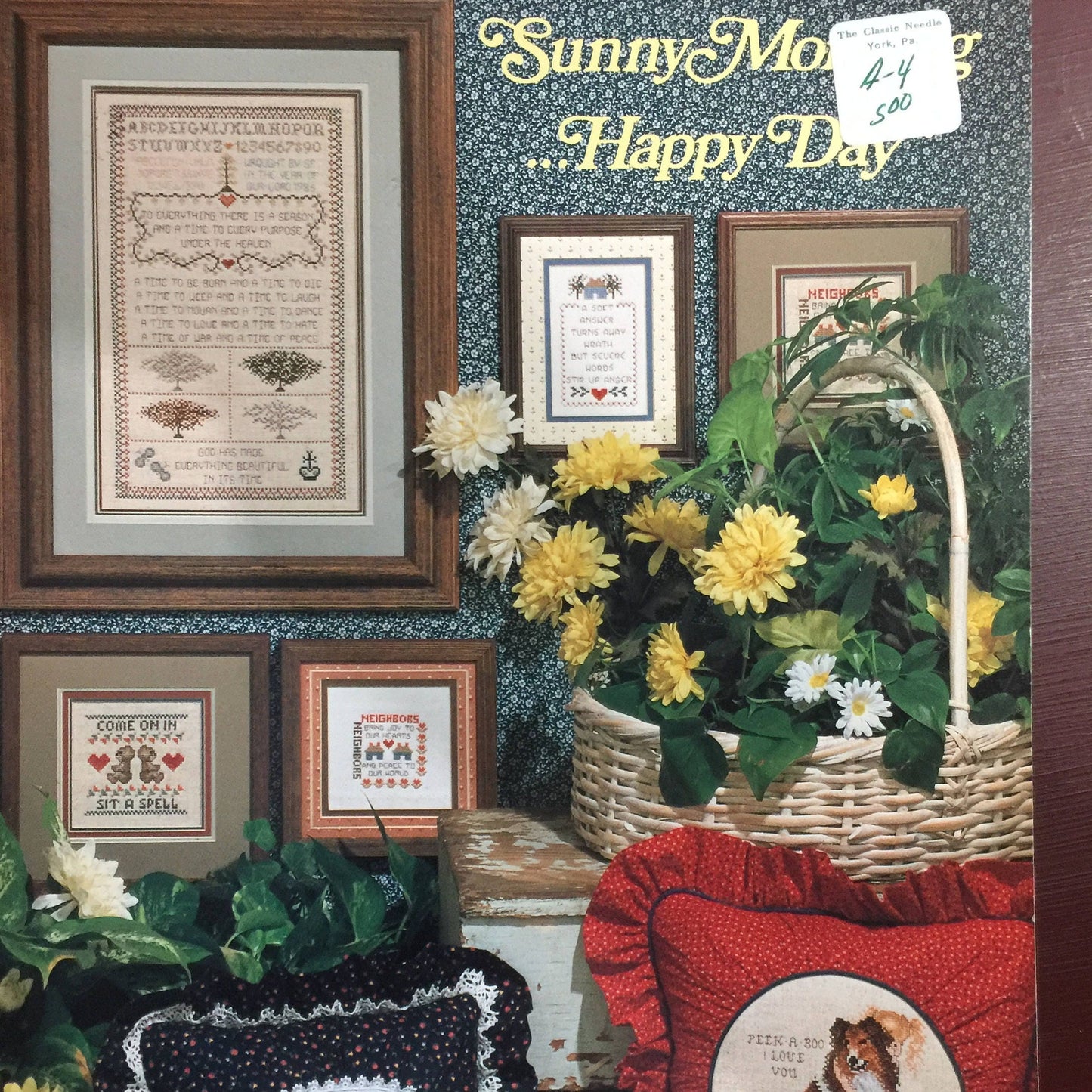 Stoney Creek Collection "Sunny  Morning... Happy Day" Book 34 Vintage 1986 Counted Cross Stitch pattern book