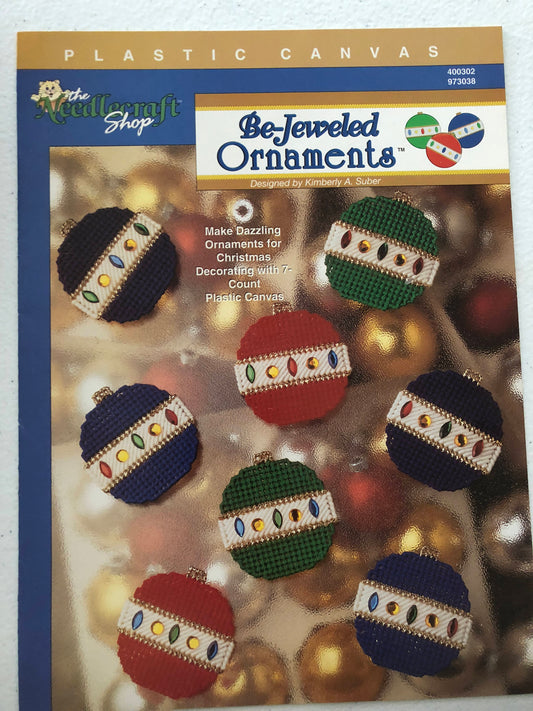 the Needlecraft Shop Vintage, 1997, , Be-Jeweled Ornaments, by Kimberly A Super, Plastic Canvas Patterns