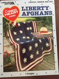 Leisure Arts, Vintage 1996  "Liberty Afghans" Crochet Leaflet 2859