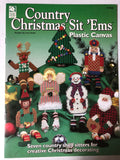 House of White Birches, Country Christmas Sit 'Ems, by Joan Green, Vintage, 1997,  Plastic Canvas,  pattern book